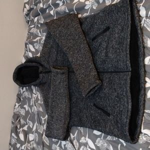 Thick grey fleece/sherpa sweater